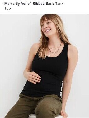 Womens MAMA by Aerie EUC Maternity ribbed tank top
